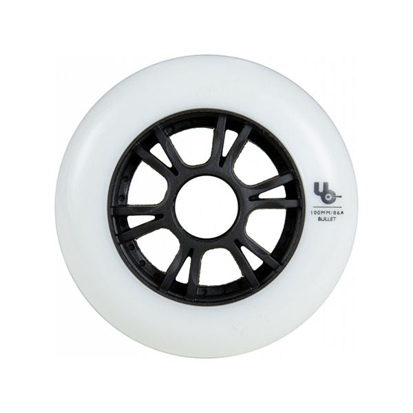 UNDERCOVER Rueda Team 100mm 86a Blanco PA (bullet radius) Pack de 4