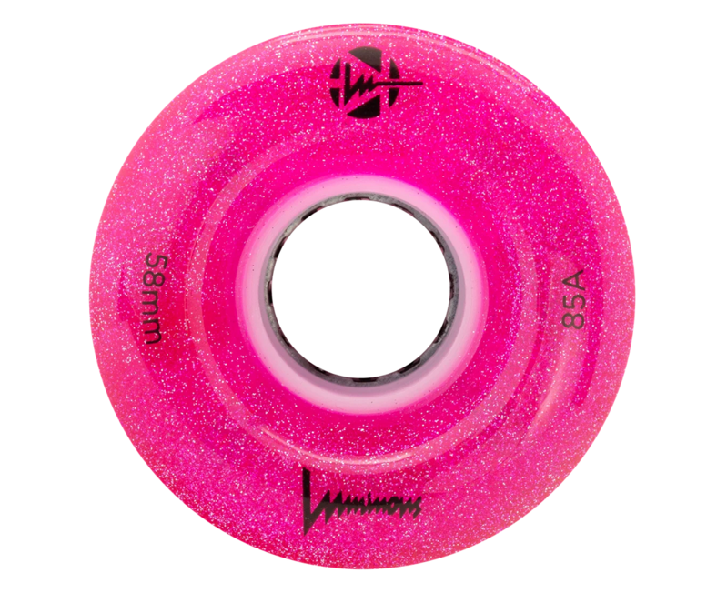 RUEDAS LUMINOUS - LED QUAD WHEEL - 58MM/78A GLITTER PINK