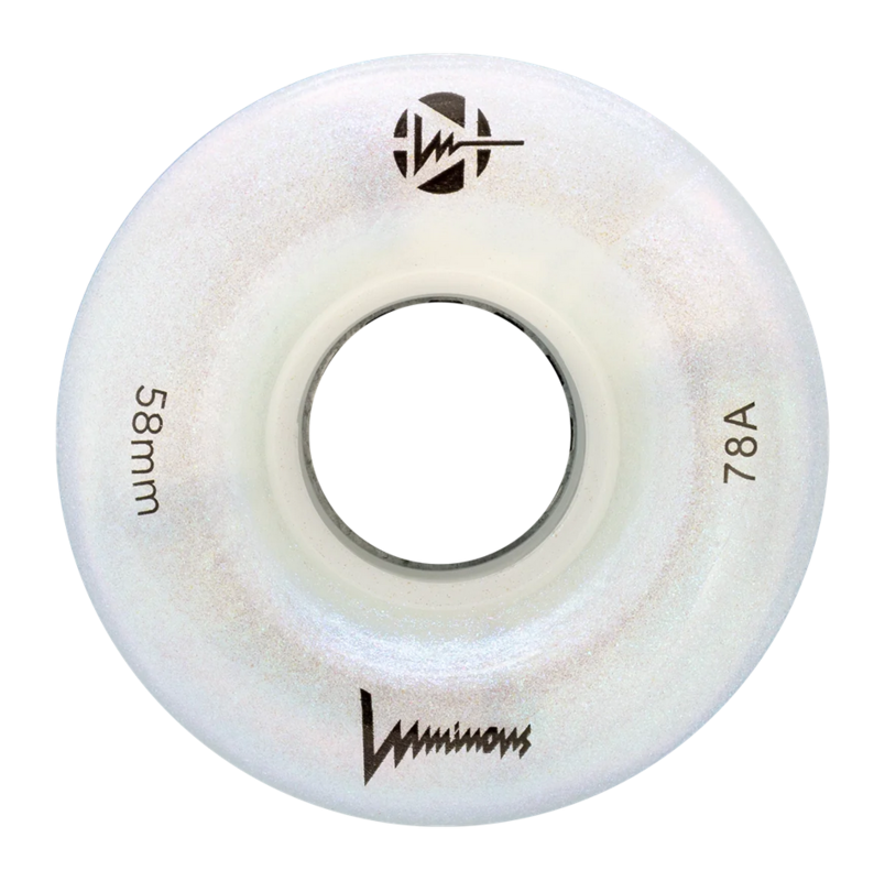 RUEDAS LUMINOUS - LED QUAD WHEEL WHITE PEARL - 58MM/85A