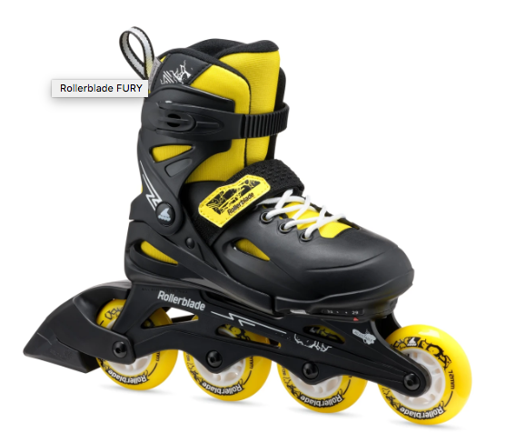 ROLLERBLADE PATINES FURY BLACK/YELLOW