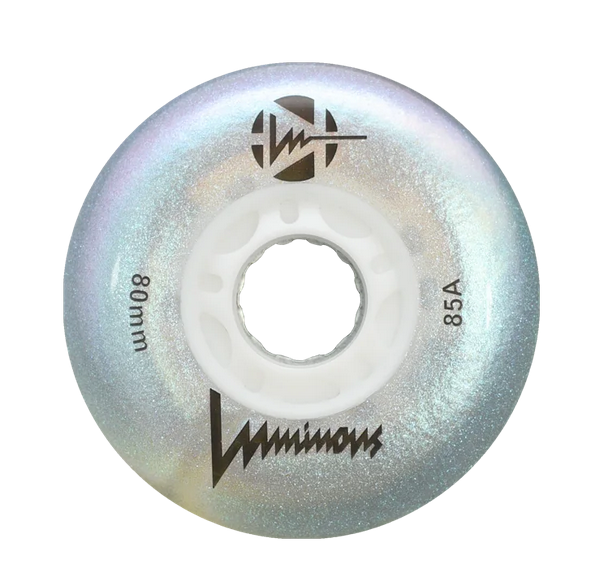 FR RUEDAS LUMINOUS LED WHITE PEARL 80MM - 85A