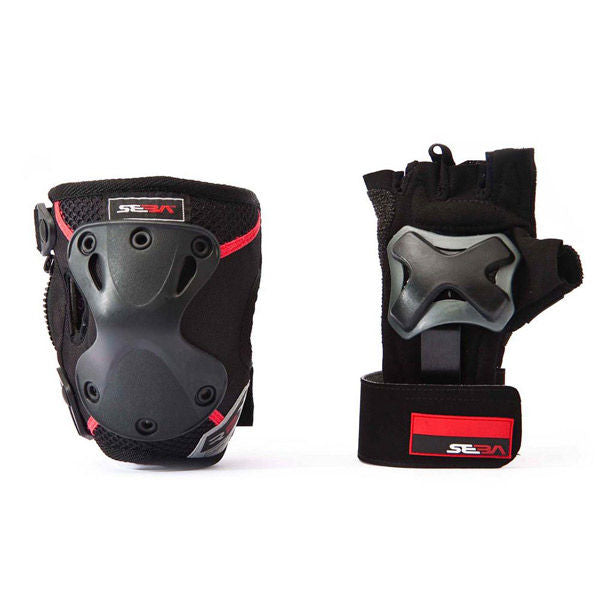SEBA Pack de Protecciones x2 (Guantes y Rodilleras)