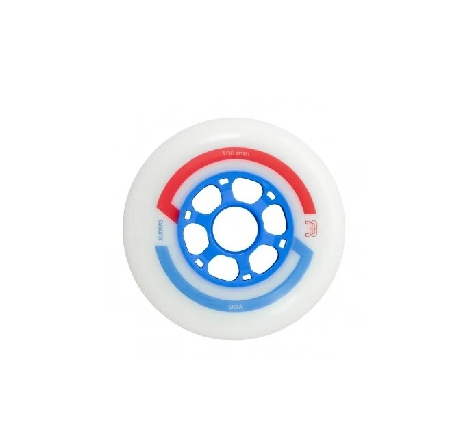 RUEDAS FR SLIDERS 110MM 90A BLANCO-AZUL (PACK 6)