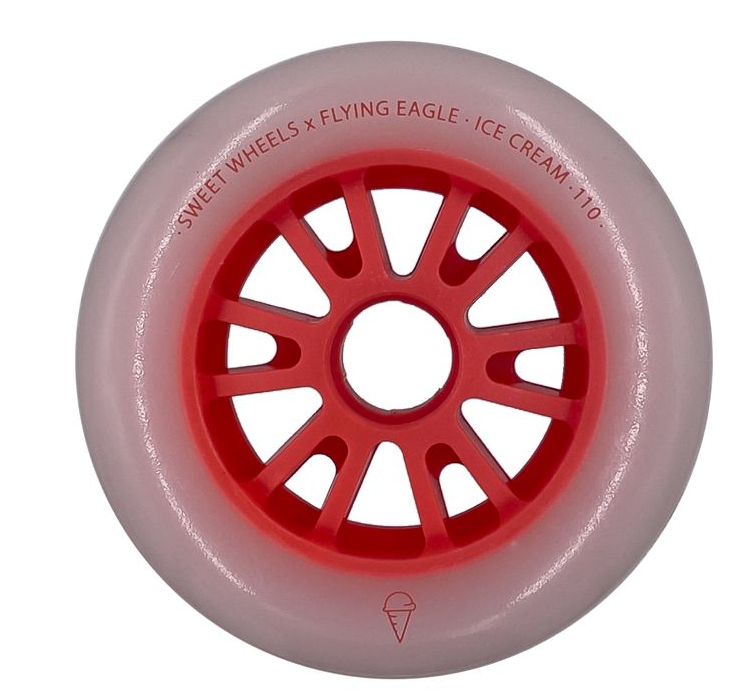RUEDAS FLAYING EAGLE ICE CREAM 110MM ROJO