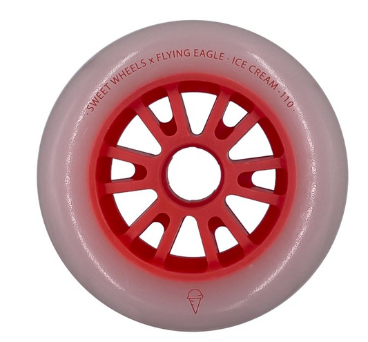 RUEDAS FLAYING EAGLE ICE CREAM 110MM ROJO