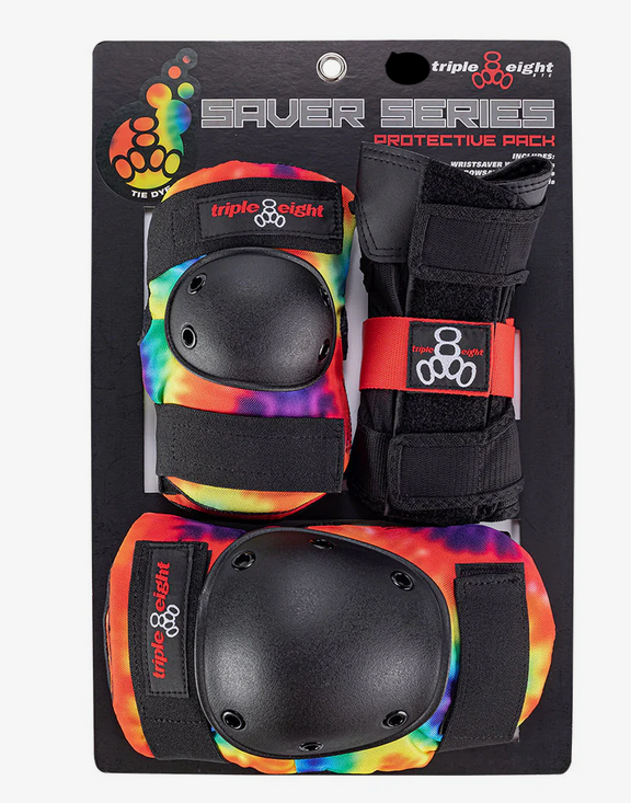 TRIPLE 8 SAVER 3 PACK TIE DYE JR