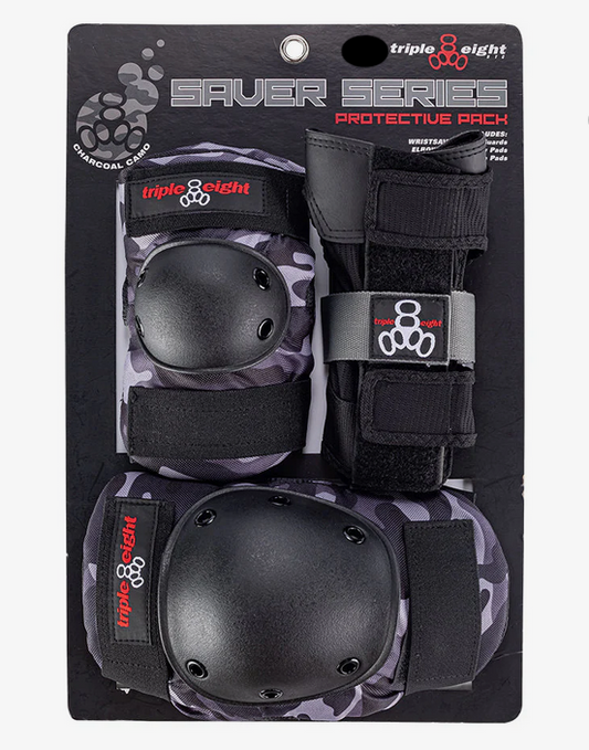 TRIPLE 8 SAVER 3 PACK CHARCOAL CAMO JR