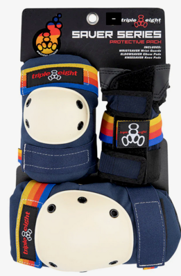 PROTECCIONES TRIPLE 8 SAVER 3 PACK PACIFIC BEACH