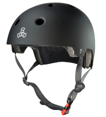 CASCO TRIPLE 8 DUAL CERTIFIED HELMET ALL BLACK MATTE