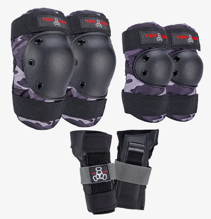 TRIPLE 8 SAVER 3 PACK CHARCOAL CAMO JR