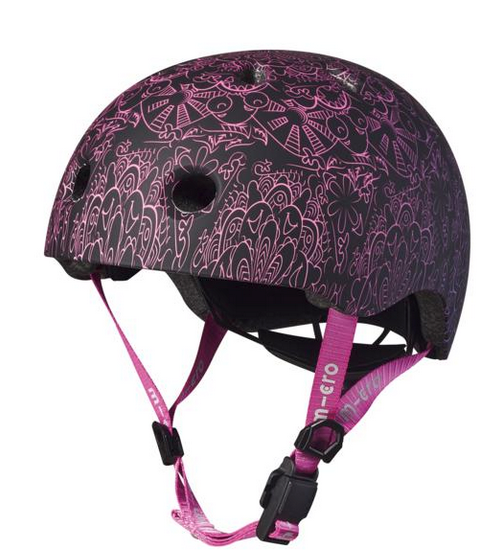 MICRO CASCO MANDALA ROSA Y LILA