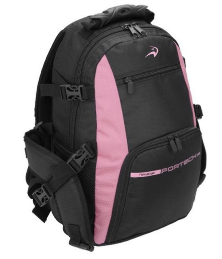 MOCHILA FLYING EAGLE PORTECH BLACK - PINK 18L