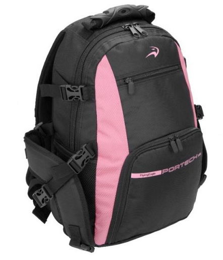 MOCHILA FLYING EAGLE PORTECH BLACK - PINK 18L