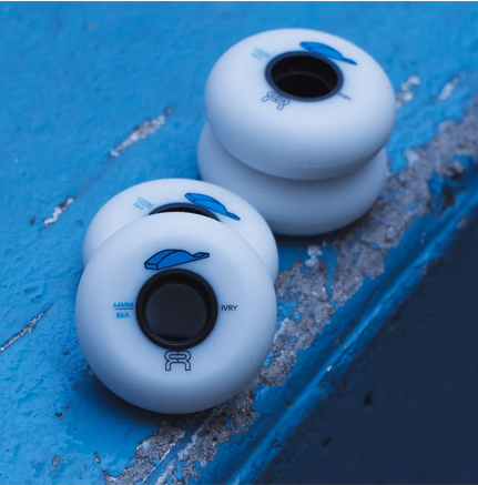 FR - IVRY RUEDAS (WHEELS) - 64MM/86A - WHITE/BLACK - PACK OF 4