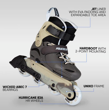 POWERSLIDE JET BROWN ADJ KIDS